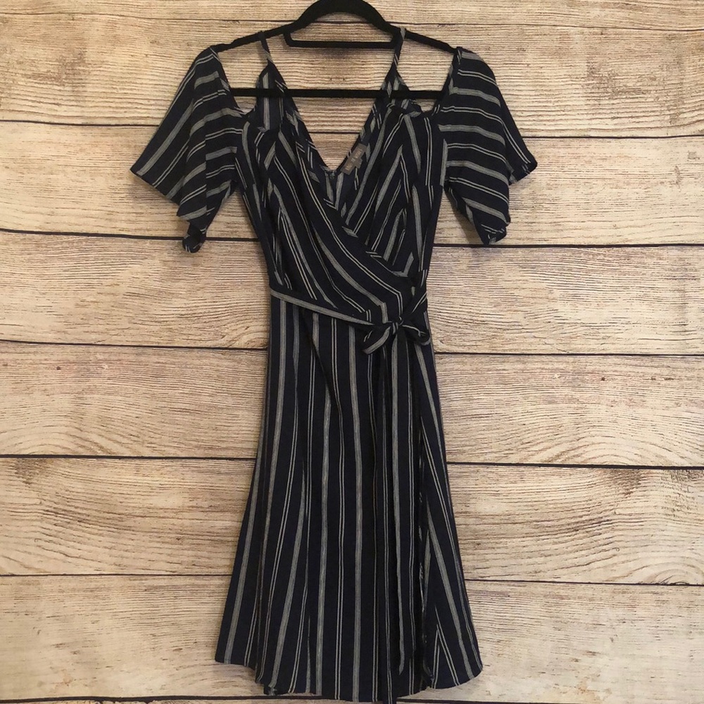 Navy Wrap Dress Large